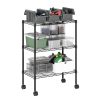 Furinno Wayar 3-Tier Metal Storage Shelf Rack Cart with Casters, 23 x 13 x 30 - Thumbnail Image 4