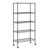 Furinno Wayar 5-Tier Metal Storage Shelf Rack Cart with Casters, 30 x 14 x 60 - Thumbnail Image 1