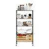 Furinno Wayar 5-Tier Metal Storage Shelf Rack Cart with Casters, 30 x 14 x 60 - Thumbnail Image 5