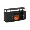 Furinno Jensen Living Room Fireplace TV Entertainment Center with Doors Storage Cabinet for TV up to 55 Inch - Thumbnail Image 1