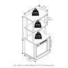 Furinno Turn-N-Tube 2-Tier Tall TV Entertainment Side Table Display Rack with Fireplace Insert - Thumbnail Image 2
