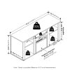 Furinno Jensen Fireplace TV Entertainment Center with Open Storage Compartment for TV up to 55 Inch - Thumbnail Image 2