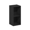 Furinno Fulda 2-Tier Space Saving Storage Shelf Bookcase, 10-Inch Width - Thumbnail Image 1