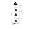 Furinno Fulda 3-Tier Space Saving Storage Shelf Bookcase, 10-Inch Width - Thumbnail Image 2