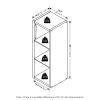 Furinno Cubicle Open Back Decorative Cube Storage Organizer, 3-Cube - Thumbnail Image 2