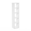 Furinno Cubicle Open Back Decorative Verticle Cube Storage Organizer, 5-Cube - Thumbnail Image 1