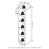 Furinno Cubicle Open Back Decorative Verticle Cube Storage Organizer, 5-Cube - Thumbnail Image 2