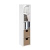 Furinno Cubicle Open Back Decorative Verticle Cube Storage Organizer, 5-Cube - Thumbnail Image 4