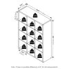Furinno Cubicle Open Back Decorative Cube Storage Organizer, 12-Cube - Thumbnail Image 2