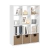 Furinno Cubicle Open Back Decorative Cube Storage Organizer, 12-Cube - Thumbnail Image 4