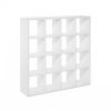 Furinno Cubicle Open Back Decorative Cube Storage Organizer, 16-Cube - Thumbnail Image 1