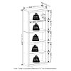 Furinno Rail 5-Tier Open Shelf Bookcase - Thumbnail Image 2