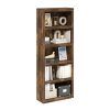 Furinno Rail 5-Tier Open Shelf Bookcase - Thumbnail Image 4