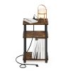 Furinno Just 3-Tier Turn-N-Tube Open Storage Side Table, End Table with USB and Type-C Charging Station - Thumbnail Image 5