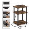 Furinno Just 3-Tier Turn-N-Tube Open Storage Side Table, End Table with USB and Type-C Charging Station - Thumbnail Image 6