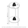 Furinno Besi 2-Tier Modern Tall Round Side End Table with Sturdy Metal Legs, Set of 2 - Thumbnail Image 2