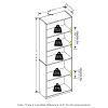 Furinno Gehry 5-Tier Bookcase, Bookshelf with Adjustable Shelves - Thumbnail Image 2
