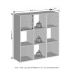 Furinno Pelli Cubic Storage Cabinet, Bookcase, Bookshelf, 9-Cube - Thumbnail Image 2