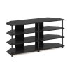 Furinno Econ Easy Assembly 4-Tier Corner TV Stand for TV up to 55-Inch - Thumbnail Image 1