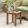 Furinno Tioman Hardwood Outdoor Patio End Table, Side Table in Teak Oil - Thumbnail Image 6