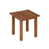 Furinno Tioman Hardwood Outdoor Patio End Table, Side Table in Teak Oil - Thumbnail Image 1