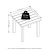 Furinno Tioman Hardwood Outdoor Patio End Table, Side Table in Teak Oil - Thumbnail Image 2