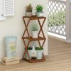 Furinno Tioman Outdoor Toolless Multipurpose Folding Display Shelf, Plant Stand, Side Table, 3-Tier - Thumbnail Image 6