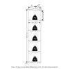 Furinno Econ 5-Tier Corner Shelf Bookcase, Bookshelf - Thumbnail Image 2
