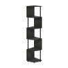 Furinno Econ 5-Tier Zigzag Corner Shelf Bookcase, Bookshelf - Thumbnail Image 1