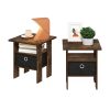 Furinno Andrey End Table Nightstand with Bin Drawer, Set of 2 - Thumbnail Image 5