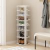 Furinno Compact 8-Tier Vertical Space Saving Free Standing Shoe Tower, Shoe Rack for Closet Entryway - Thumbnail Image 6