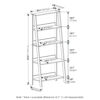 Furinno 5-Tier Ladder Bookcase Display Shelf - Thumbnail Image 2